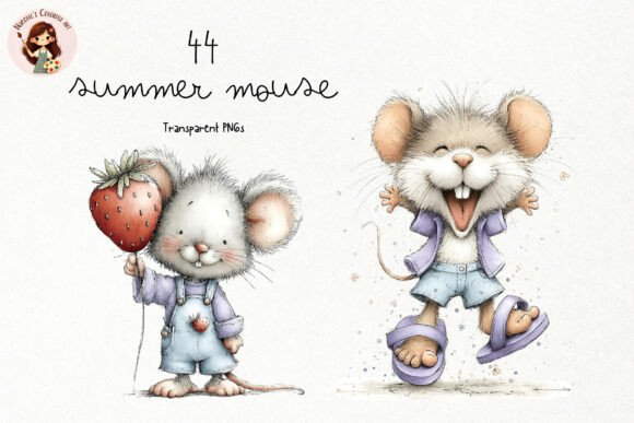 Adorable Summer Mice: Your Go-To Clipart for Sunny Designs