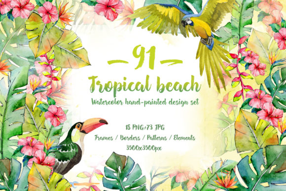 Bring the Tropics to Your Designs with This Watercolor Set