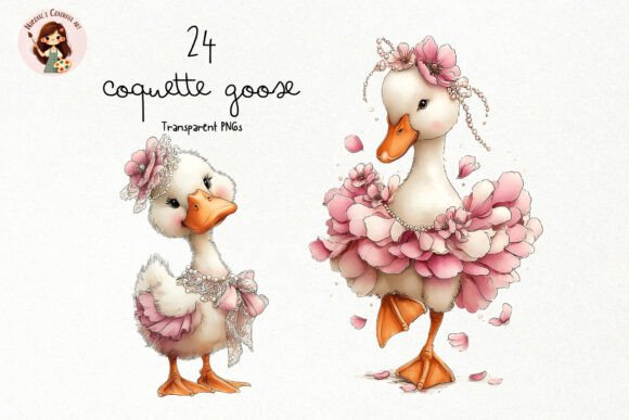 Coquette Goose Clipart PNG: Adding Whimsy to Your Designs