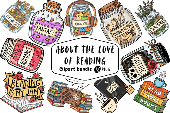 Cozy Reading & Book Genre Clipart: A Designer's Guide