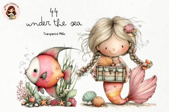 Dive into Creativity: The Whimsical World of the Under the Sea PNG Clipart Set