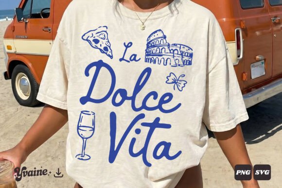 Summer Doodle La Dolce Vita SVG PNG: Capturing Italian Charm