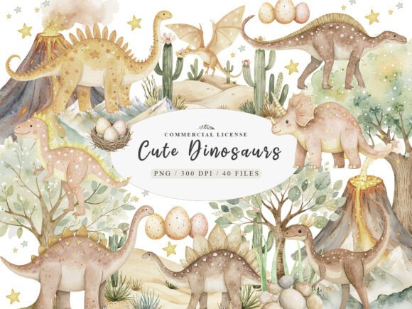 Unleash Playful Prehistoric Charm in Your Designs