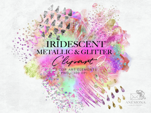 Unlocking Creative Projects with Iridescent Watercolor Smudges Clipart