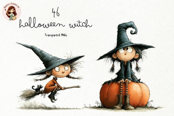 Whimsical Halloween Charm: Unlocking Creativity with Witch PNG Clipart