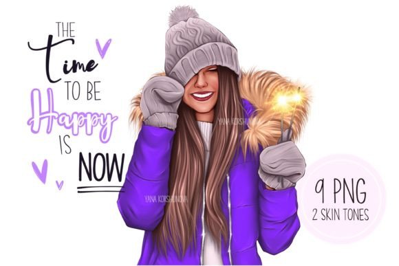 Winter Girl Clipart: A Joyful Collection for Every Creator